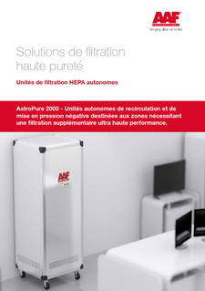 Self-contained HEPA filtration units _Product profile_ECPFR-FR21-705_French download